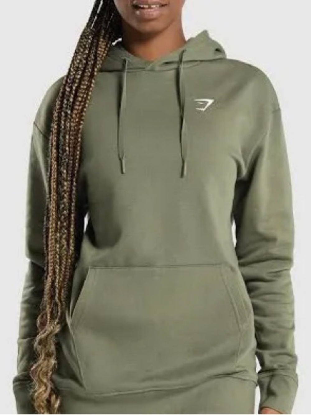 Gymshark Women's Olive Green Logo Hoodie